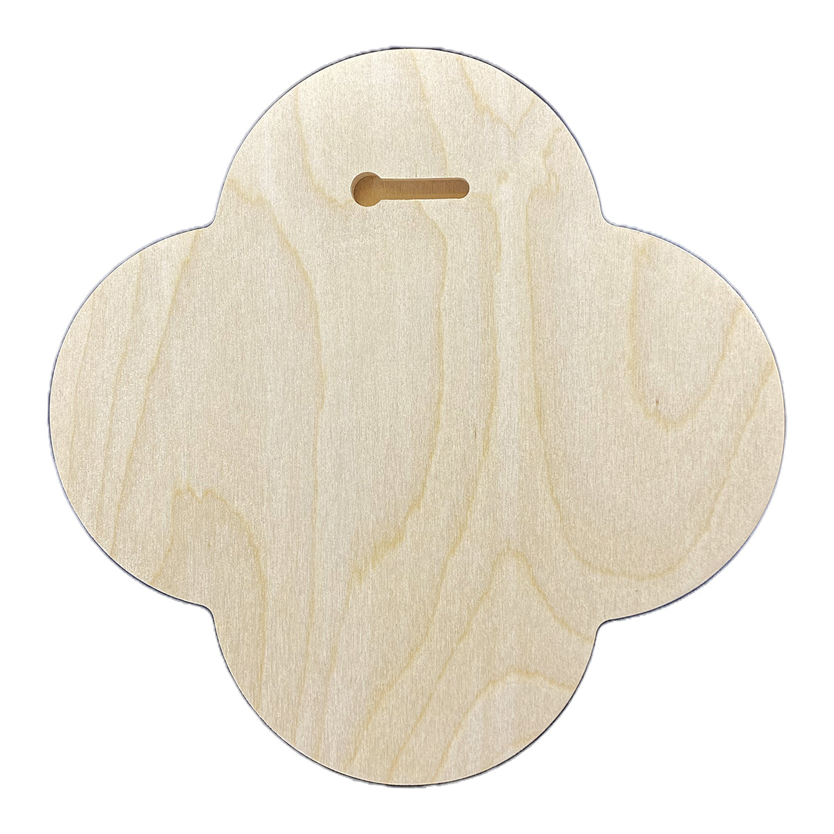 Gothic Cross floater panel back, with a horizontal keyhole slot.