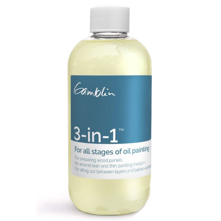 Gamblin 3-in-1 Medium, 8.5 oz, for Sealing Panels for Oil Paint