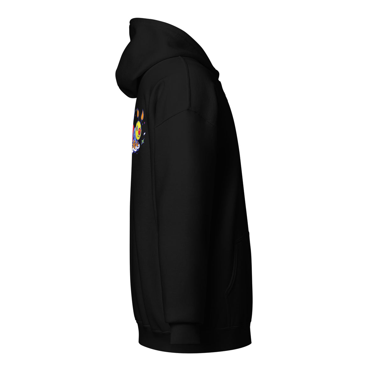 Trekell x Allison Bamcat Unisex Black Zip Hoodie, right side