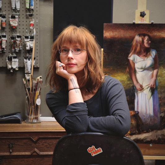 Portrait of Kelley Mogilka, featured in the Trekell Pro Team artist profile.