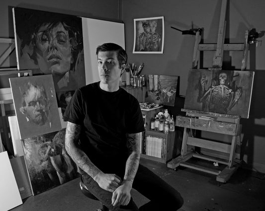 Nick Runge at work, featured in the Trekell Pro Team artist profile.