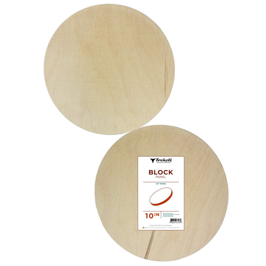 Trekell Unprimed Round Wood Panel, 1/2" Baltic Birch, 10"