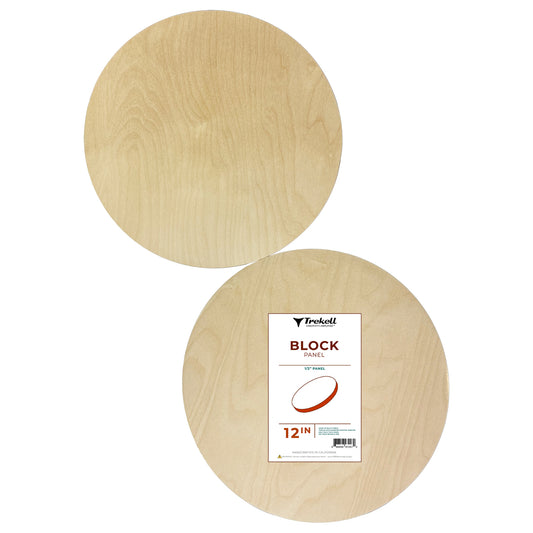 Trekell Unprimed Round Wood Panel, 1/2" Baltic Birch, 12"