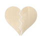 Trekell Broken Heart Panel, two bare wooden halves separated along a zigzag split.