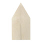 Gothic Gable altar panel closed, triangular top with a central door seam.