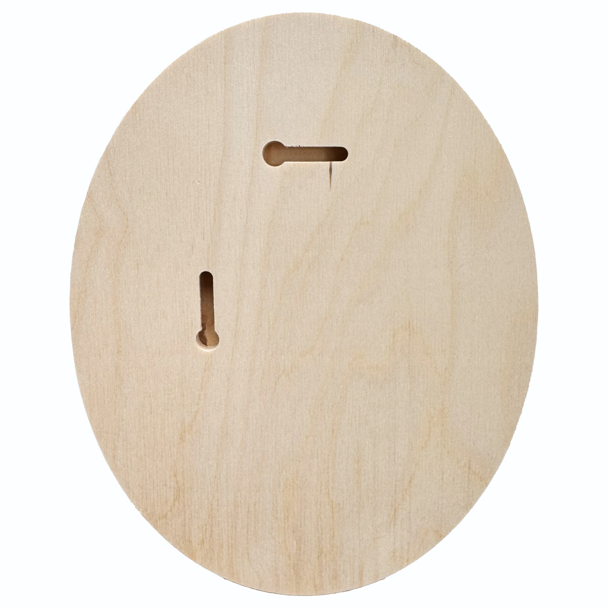 Back of the Trekell Oval Floater Panel, 1/2" Baltic Birch, 6" x 8"