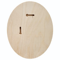 Back of the Trekell Oval Floater Panel, 1/2" Baltic Birch, 6" x 8"