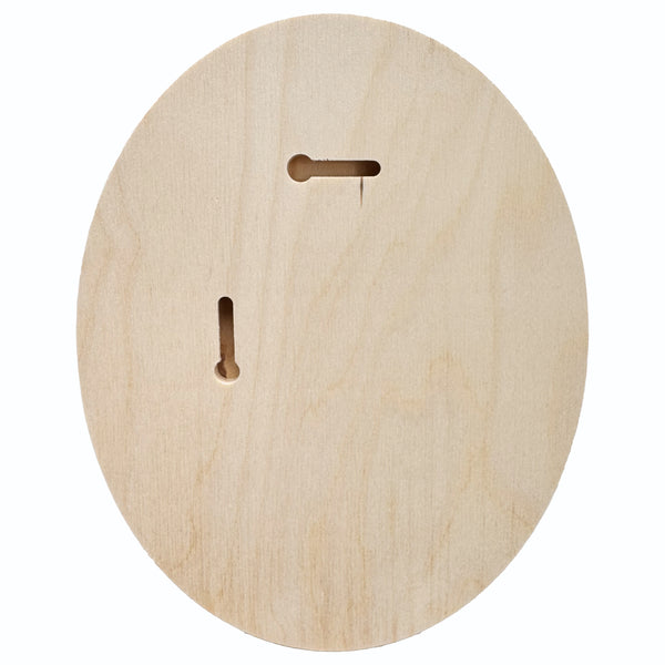 Back of the Trekell Oval Floater Panel, 1/2" Baltic Birch, 6" x 8"