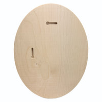 Back of the Trekell Oval Floater Panel, 1/2" Baltic Birch, 7.5" x 10"