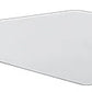 Close-up of a broad silver palette-knife blade against white.