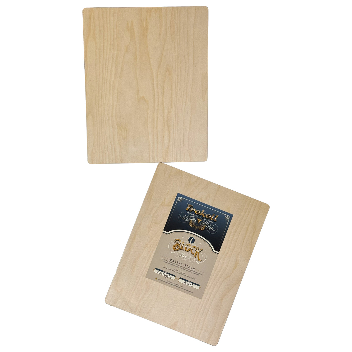 Trekell Unprimed Block Panel, 1/2-inch Baltic Birch, 8" x 10"