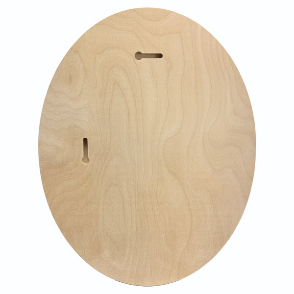 Back of the Trekell Oval Floater Panel, 9" x 12"