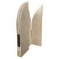 Gothic Arch altar panel side view showing layered wood and a hinged door.