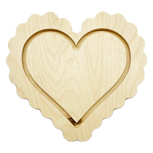 Trekell Candy Heart Floater Panel, Wooden Painting Canvas