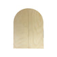 Trekell Gothic Rounded Arch Altar Panel with both wood doors closed, forming a rounded top and a vertical center seam.