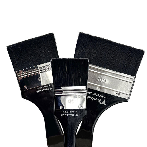 Trekell Artist Varnish Brushes for Paintings and Artwork, Oil and Acrylic