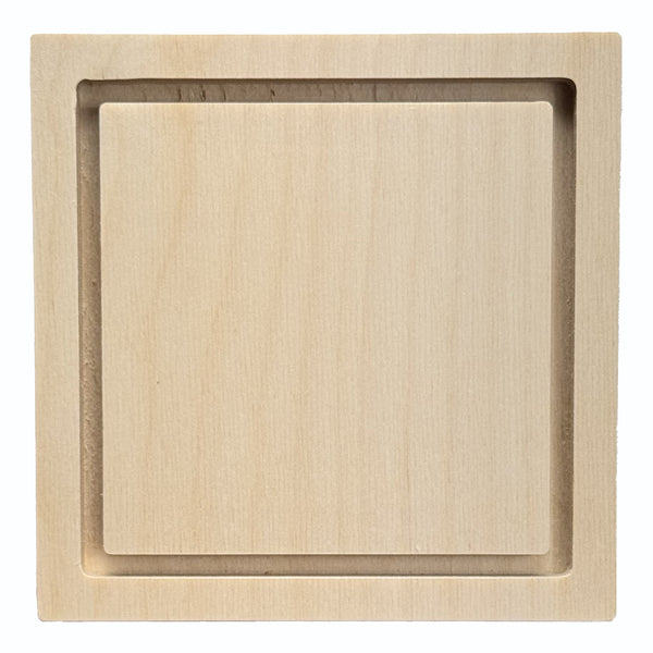 Trekell Floater Panel, unpainted front with a recessed rectangular border.