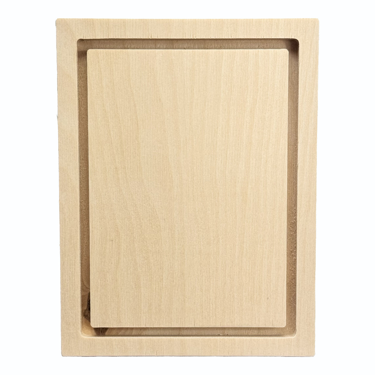 Trekell Floater Panel, unpainted front with a recessed rectangular border.