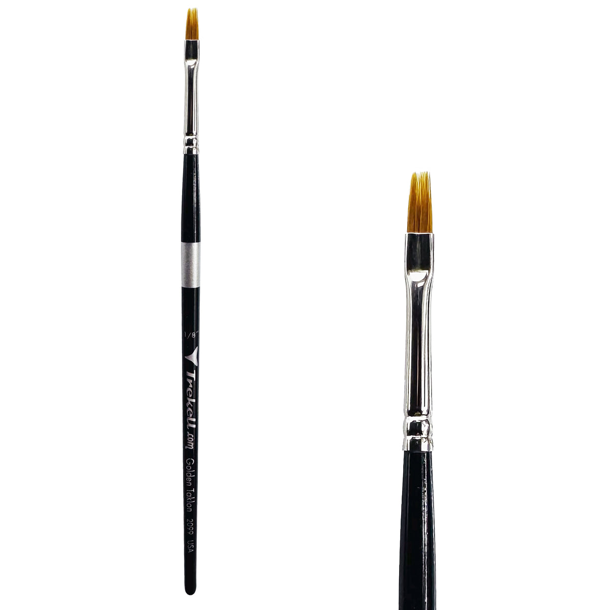 Trekell Golden Taklon 1/8" Grainer Brush - Short Handle.