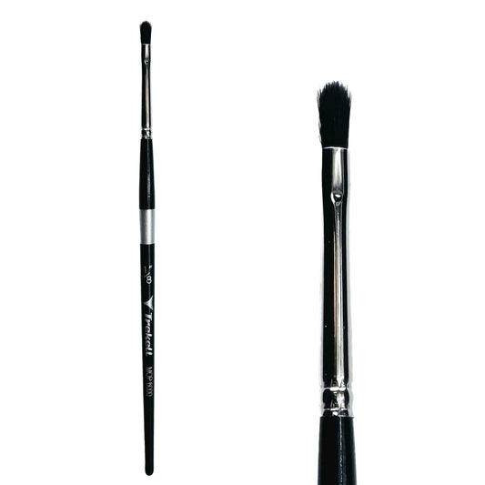 Trekell 1/8" Oval Mop Brush - Short Handle, with full, oval mop bristles.