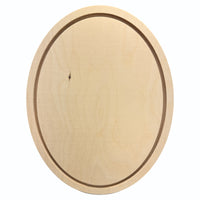 Trekell Oval Floater Panel, unpainted oval front with a recessed border.