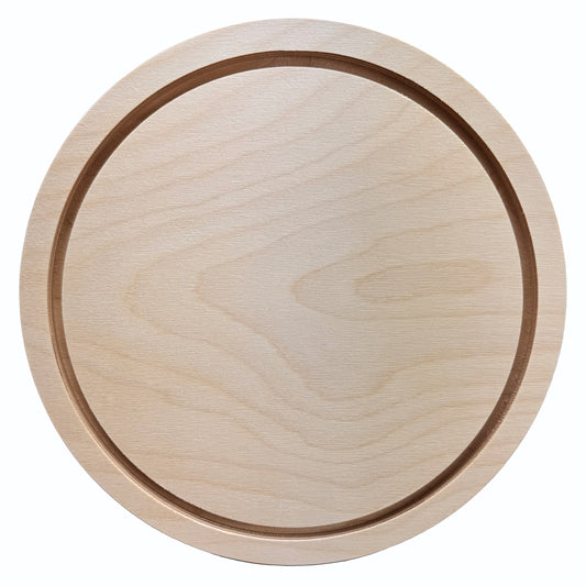 Trekell Round Floater Panel, unpainted round front with a recessed circular border.