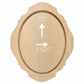 Dimension diagram of the Trekell Gothic Portrait Floater Panel, 1/2-inch Baltic Birch, 8" x 10"