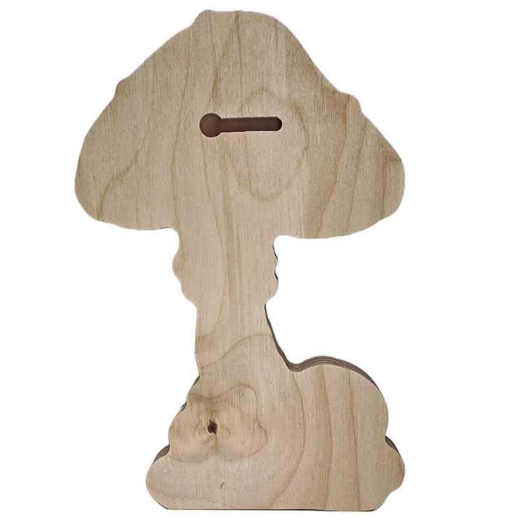 Game of Shrooms cluster panel, unpainted back with a horizontal keyhole mounting slot.