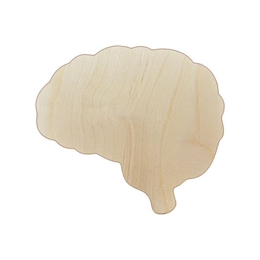 Trekell Brain Panel, unpainted wood with a lobed brain-shaped outline.