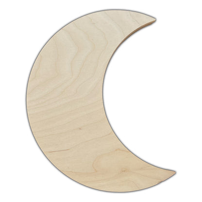 Trekell Crescent Moon Panel, unpainted crescent-shaped wood with visible grain.