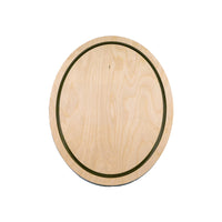 Trekell Oval Floater Panel, unpainted oval wood with a narrow recessed border.