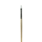 Single wooden-handled pointed brush standing vertically with a silver ferrule.