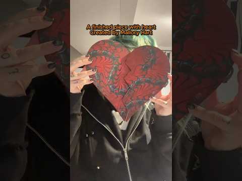 Trekell Broken Heart Panel, shaped wood painting surface.
