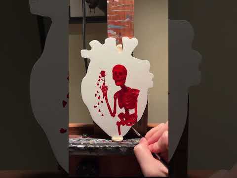Trekell Anatomical Heart Panel, heart-shaped painting surface.