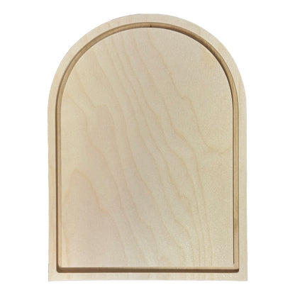 Trekell Gothic Rounded Arch Floater Panel, 1/2" Baltic Birch, 9" x 12"