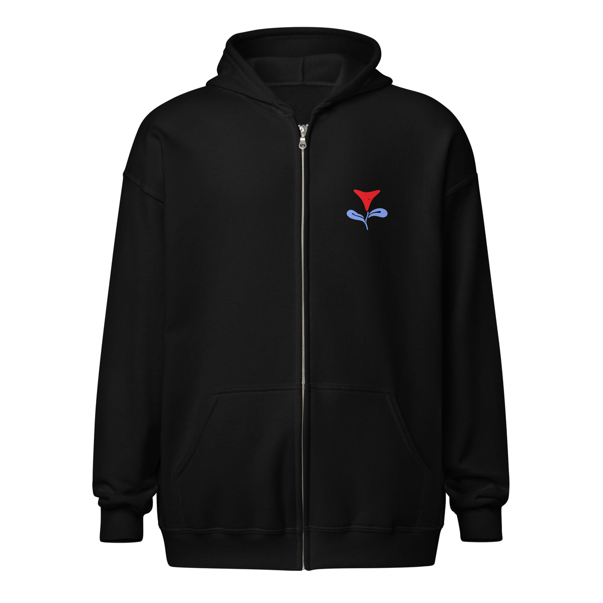 Trekell x Allison Bamcat Unisex Black Zip Hoodie, front