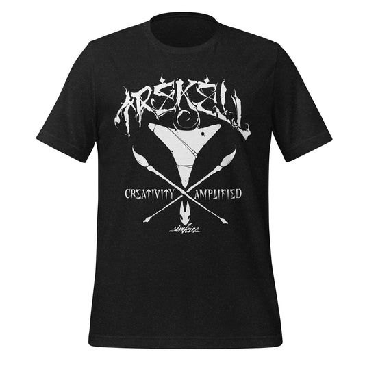 Trekell x Craola Unisex Heather Black T-shirt, front