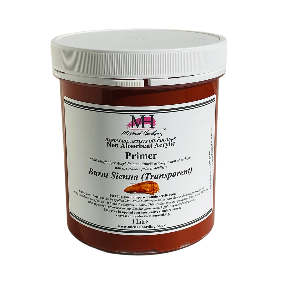 Michael Harding Burnt Sienna (Transparent) non-absorbent acrylic primer.