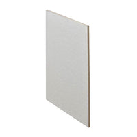 White primed rectangular panel shown at an angle, with its thin brown edge visible.