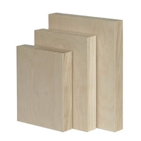 Trekell Unprimed Baltic Birch Panel, three unpainted rectangular wood panels in overlapping sizes with deep support edges.