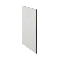 White gesso-coated rectangular panel shown at an angle with a thin dark edge.