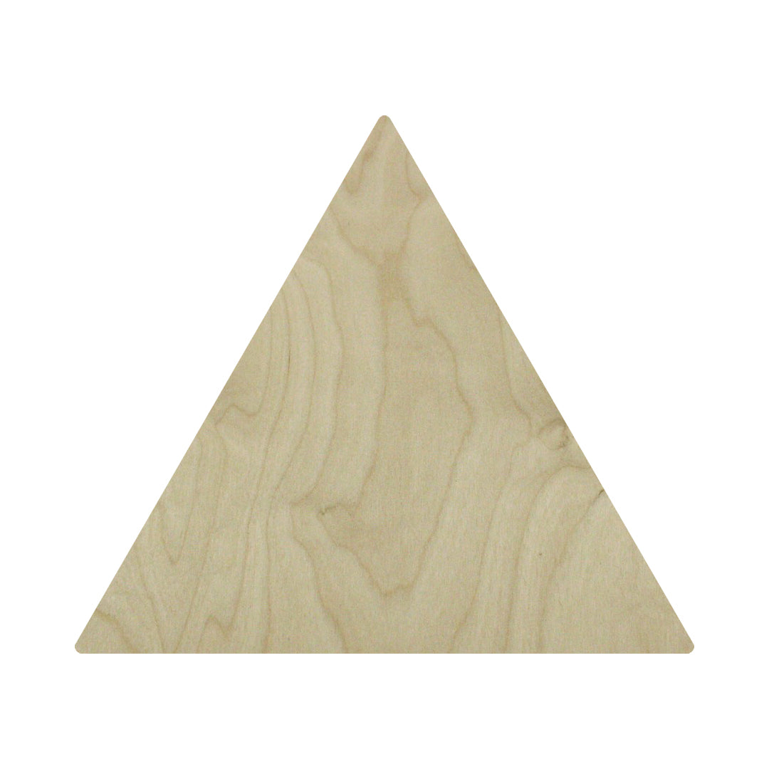 Trekell Triangle Panel, unpainted triangular wood with visible grain.